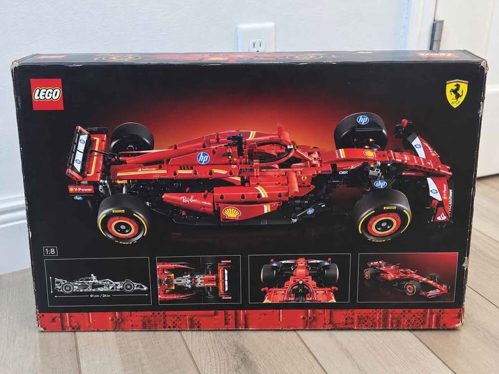 LEGO Technic Ferrari SF-24 F1 Car 42207 – 1:8 Scale – 1,361 Pieces – Open Box